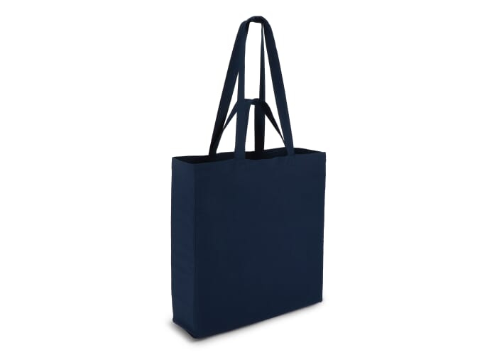 Sac promotionnel coton couleurs 140g à double port Bleu Foncé
